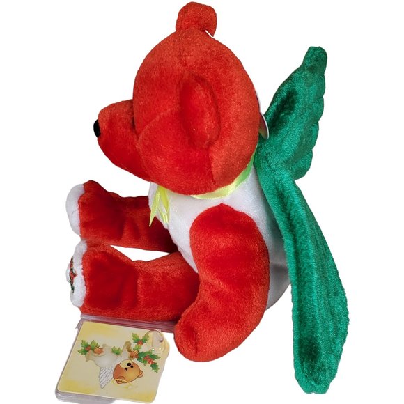 Vintage Christmas Angel Holy Bear Beanbag Plush Stuffed Animal 9" Tags 2001 - Picture 5 of 10